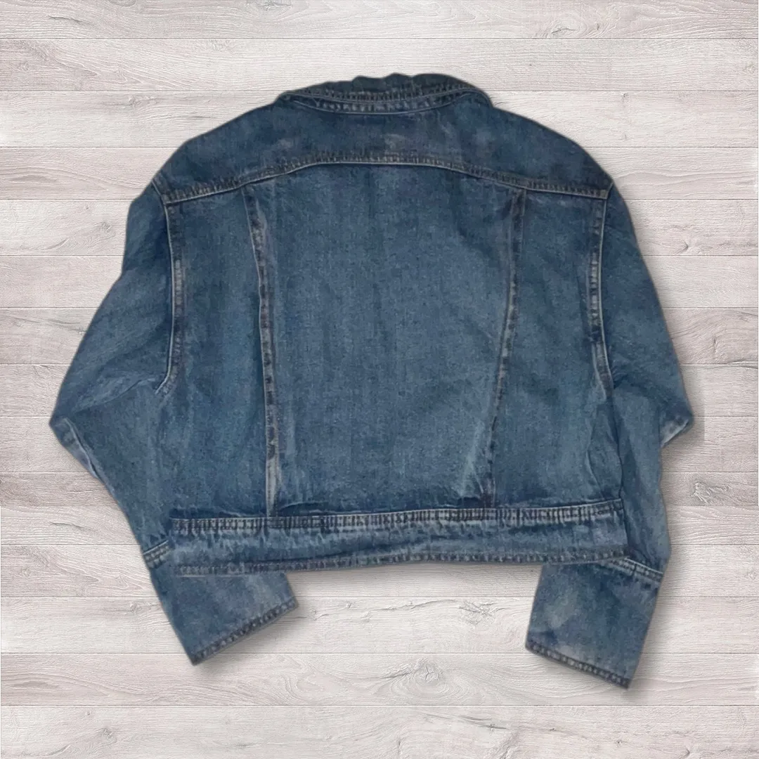 Flying Tomato Cropped Denim Jacket  - Image 14