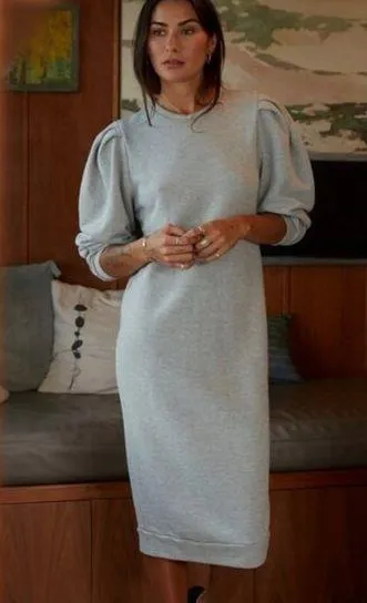 Etica BRISA Gray Long Sleeve Sweatshirt Dress Size M Size M - Image 2