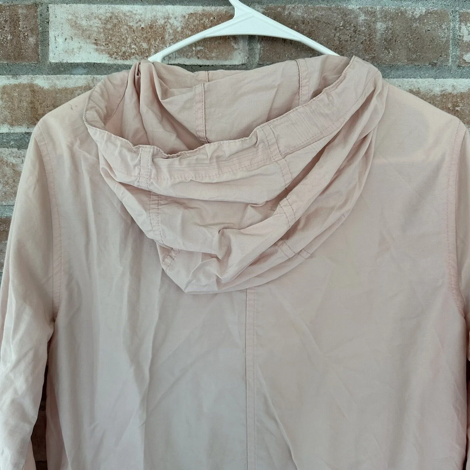 Jack Wills Hooded Zip Up Spring Jacket Size 6 Pink - Image 6