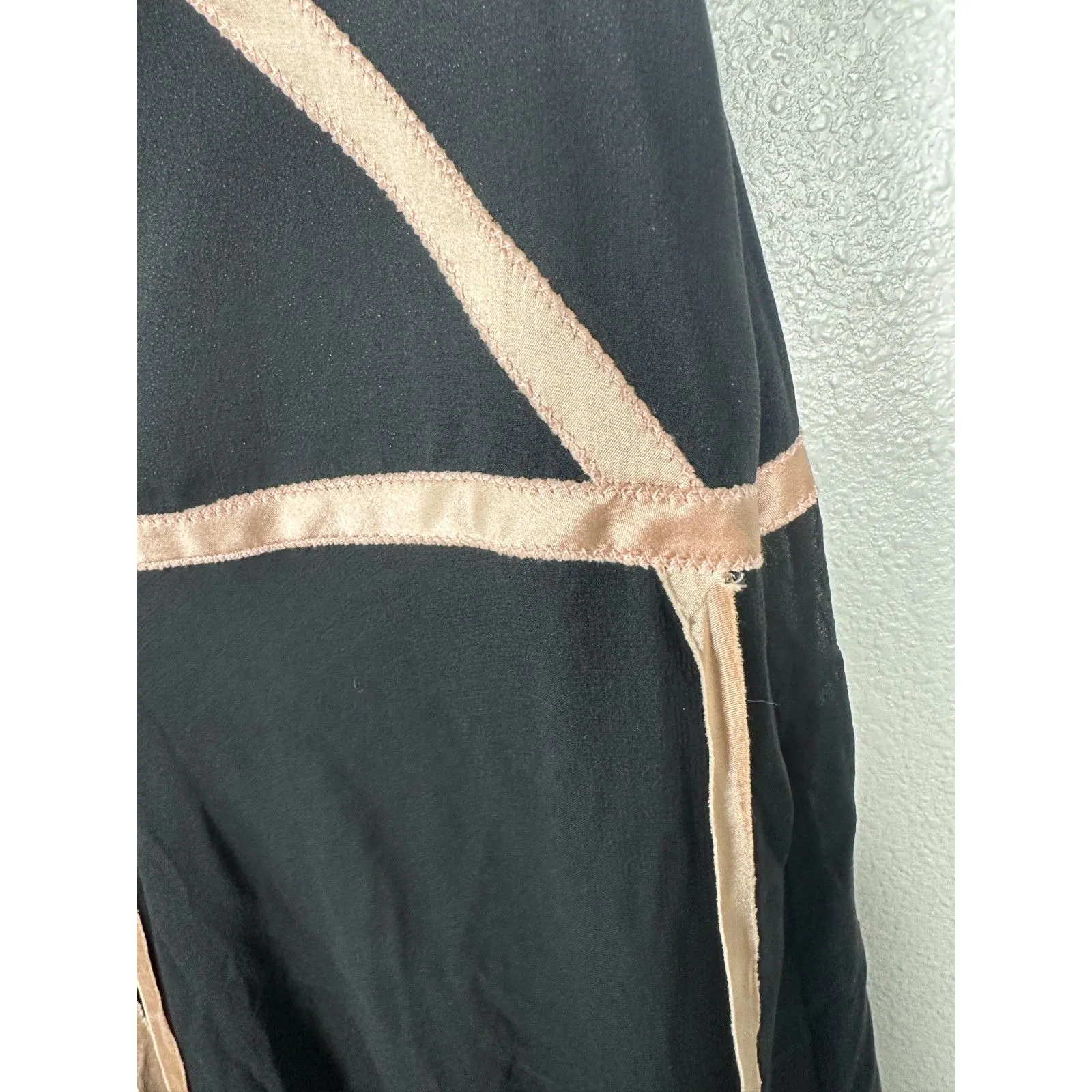 Nicole Miller Collection Vintage 90s Silk Black Ethereal Whimsy Slip Dress 4 - Image 7