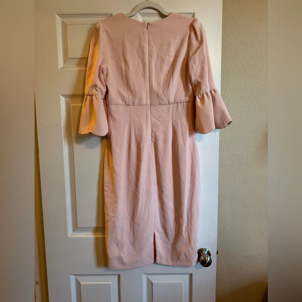 Camilyn Beth Elegant Blush Long Sleeve Dress - Image 3
