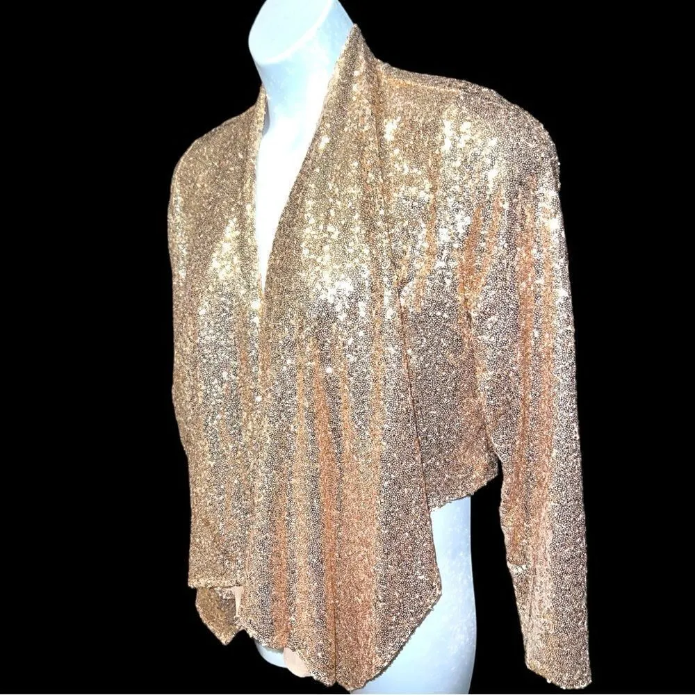 Shinestar gorgeous rose gold sparkling sequined jacket! - Image 4