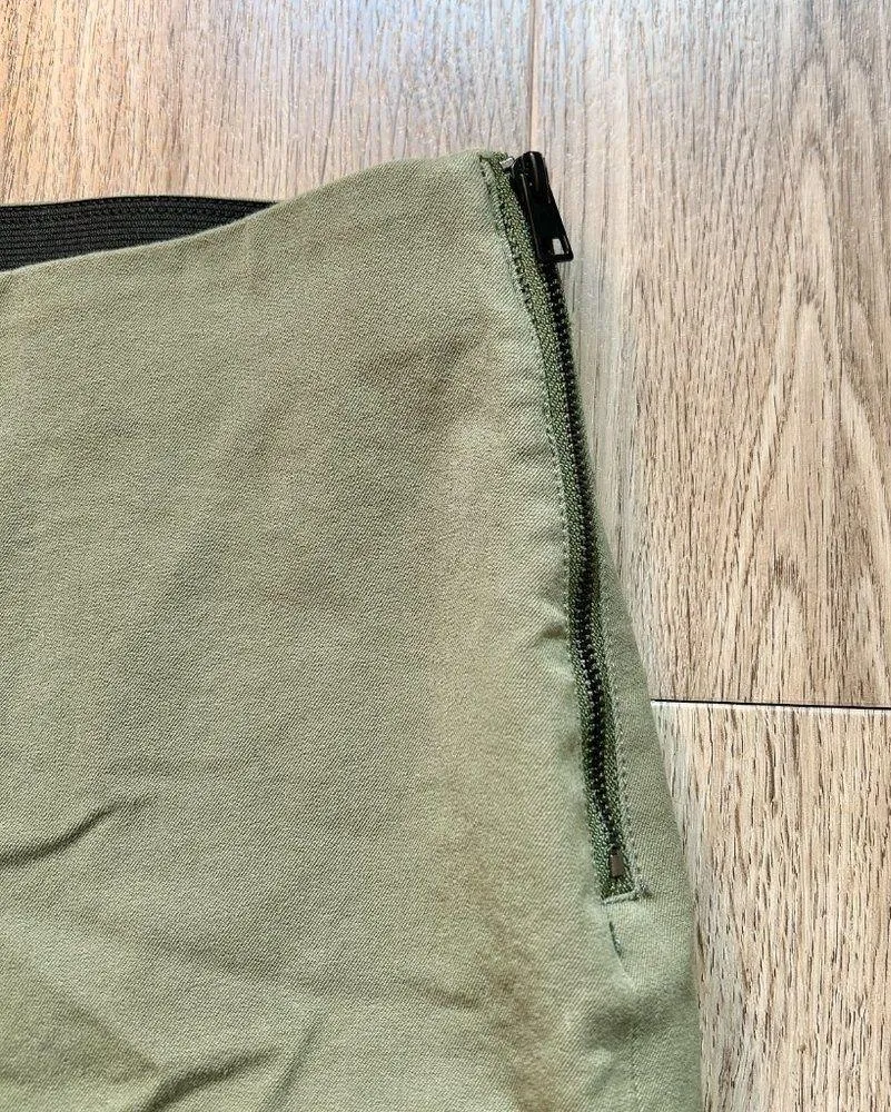 Everlane The Side-Zip Stretch Cotton Pants Olive Green Size 4 - Image 6