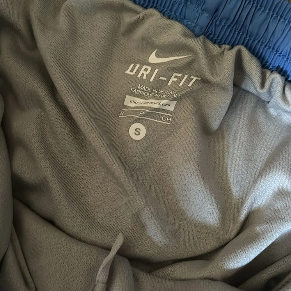 Nike Tempo Running Shorts Graphic Logo Blue Red Pink- Size Small - Image 4