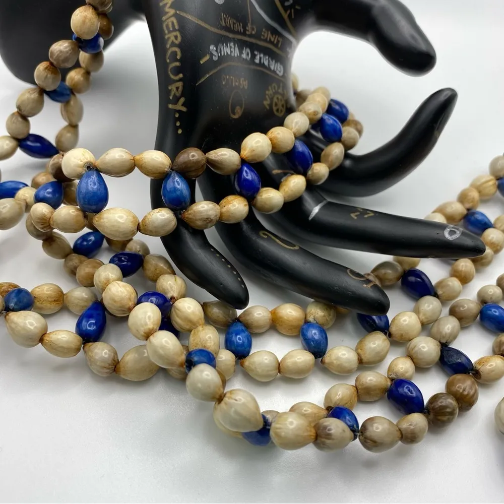 Vintage Kukui Nut Pendant Necklace - Image 3