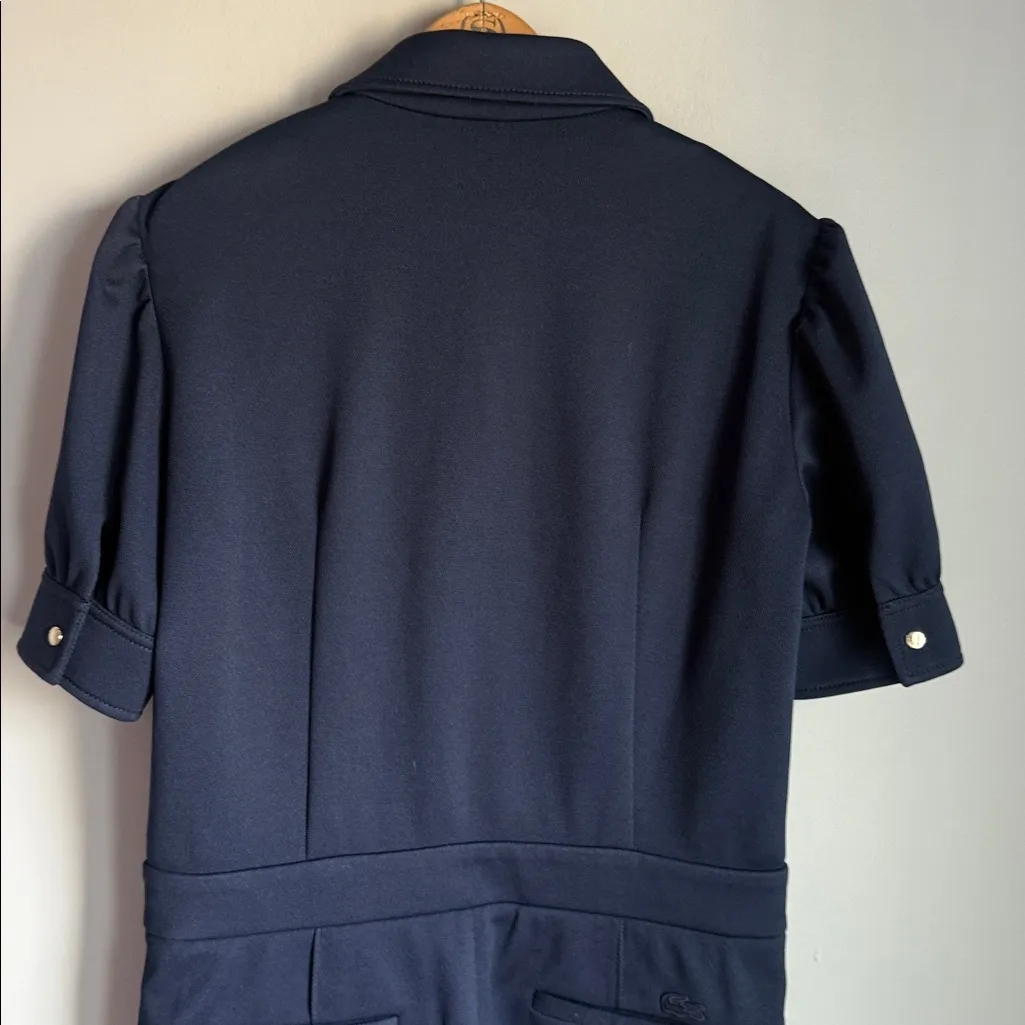 Lacoste x Goop Two-Ply Piqué Jumpsuit in Marine - Image 10