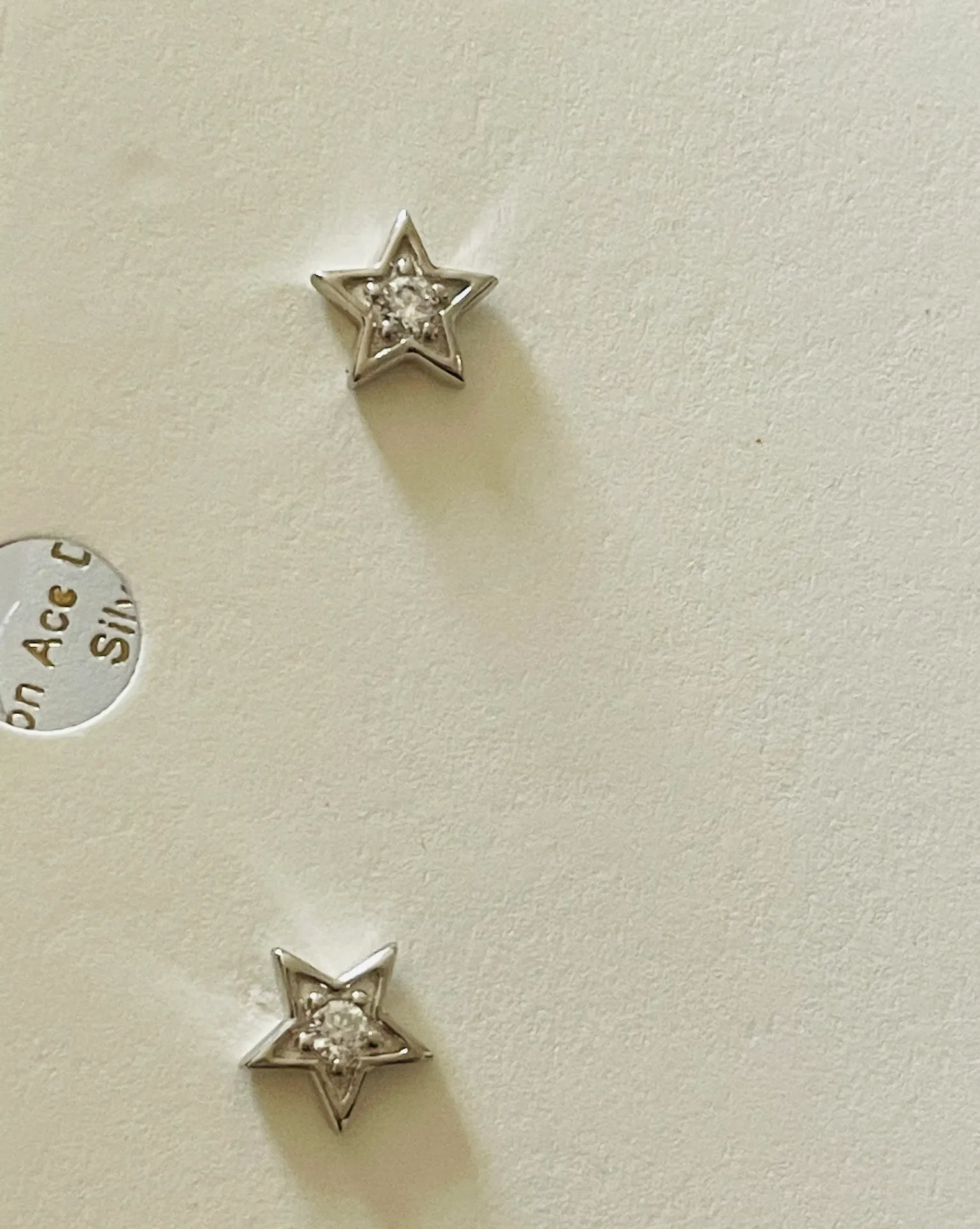 Set Of 3 Pairs (6 Pieces) Stars ⭐️ Earring Studs / Gold Over Sterling Silver - Image 6