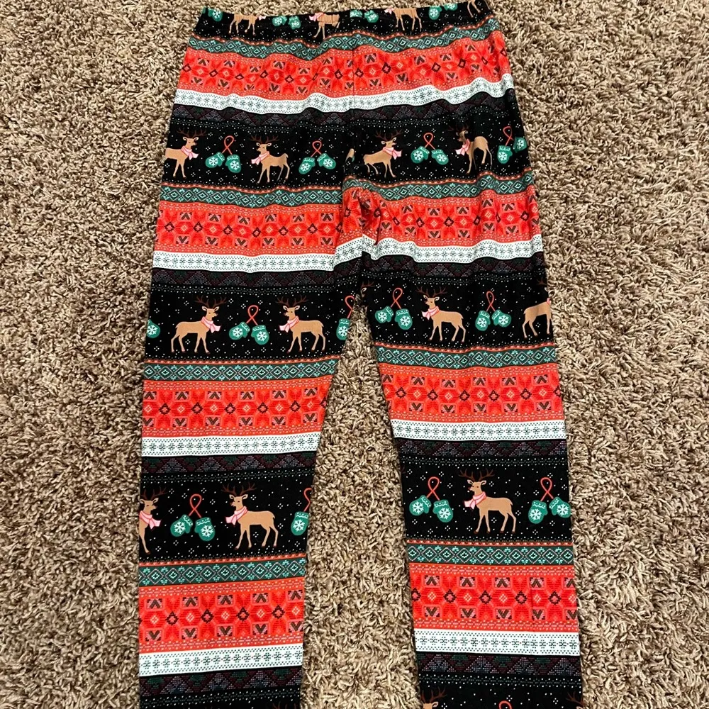 Reindeer Christmas Holiday Mid Rise Leggings - Image 6