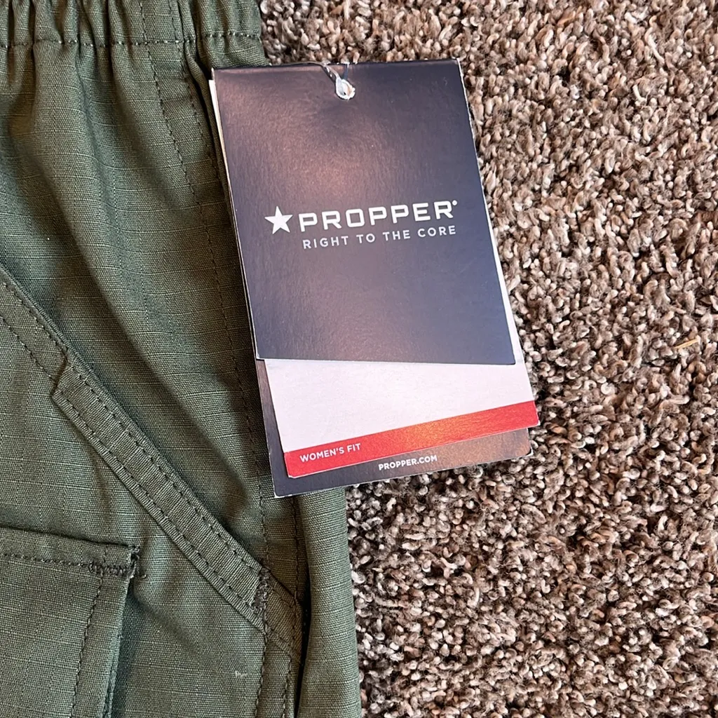 Propper women’s size 12 uniform tactical‎ pants on hemmed NWT Green - Image 2