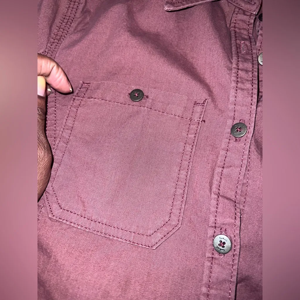 Carhartt Maroon Button Down Shirt size XS - Image 8