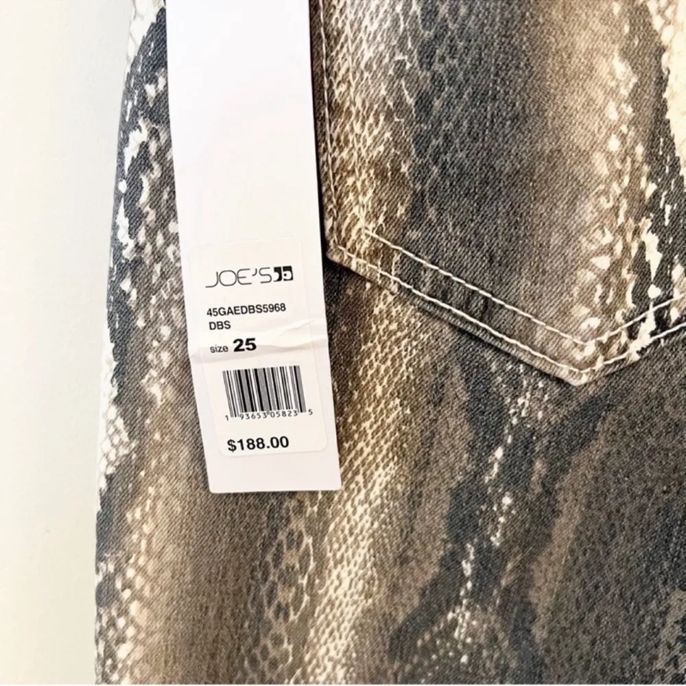Joe’s Jeans NEW Gray Snakeskin Pattern Jeans Icon Mid Rise Skinny Ankle Size 25 - Image 10