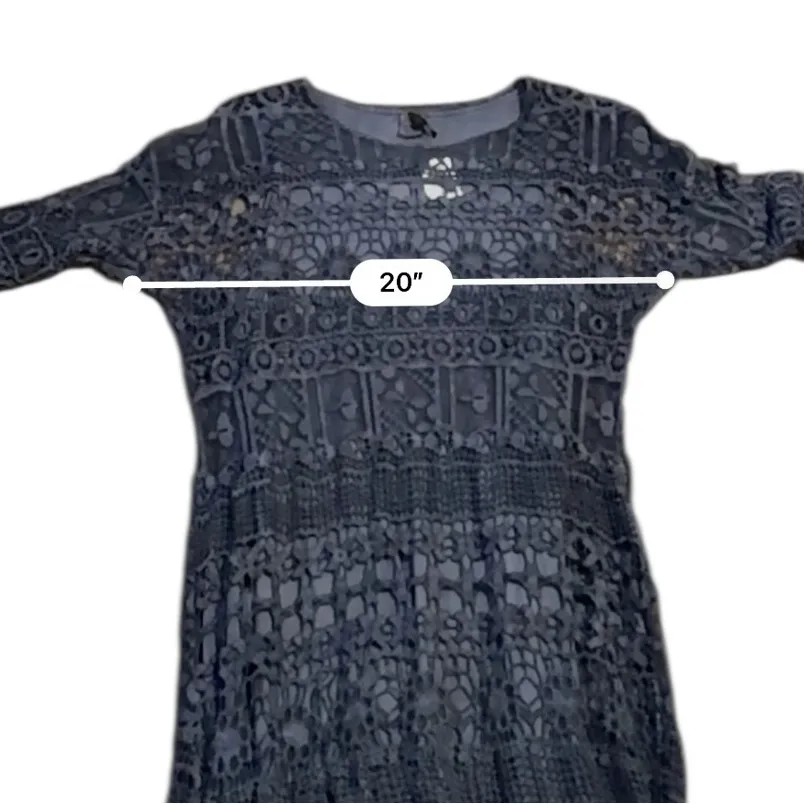 XCVI NWT Fonda Lace Crochet Midi Dress‎ Women’s Size Small Blue Boho Style READ - Image 12