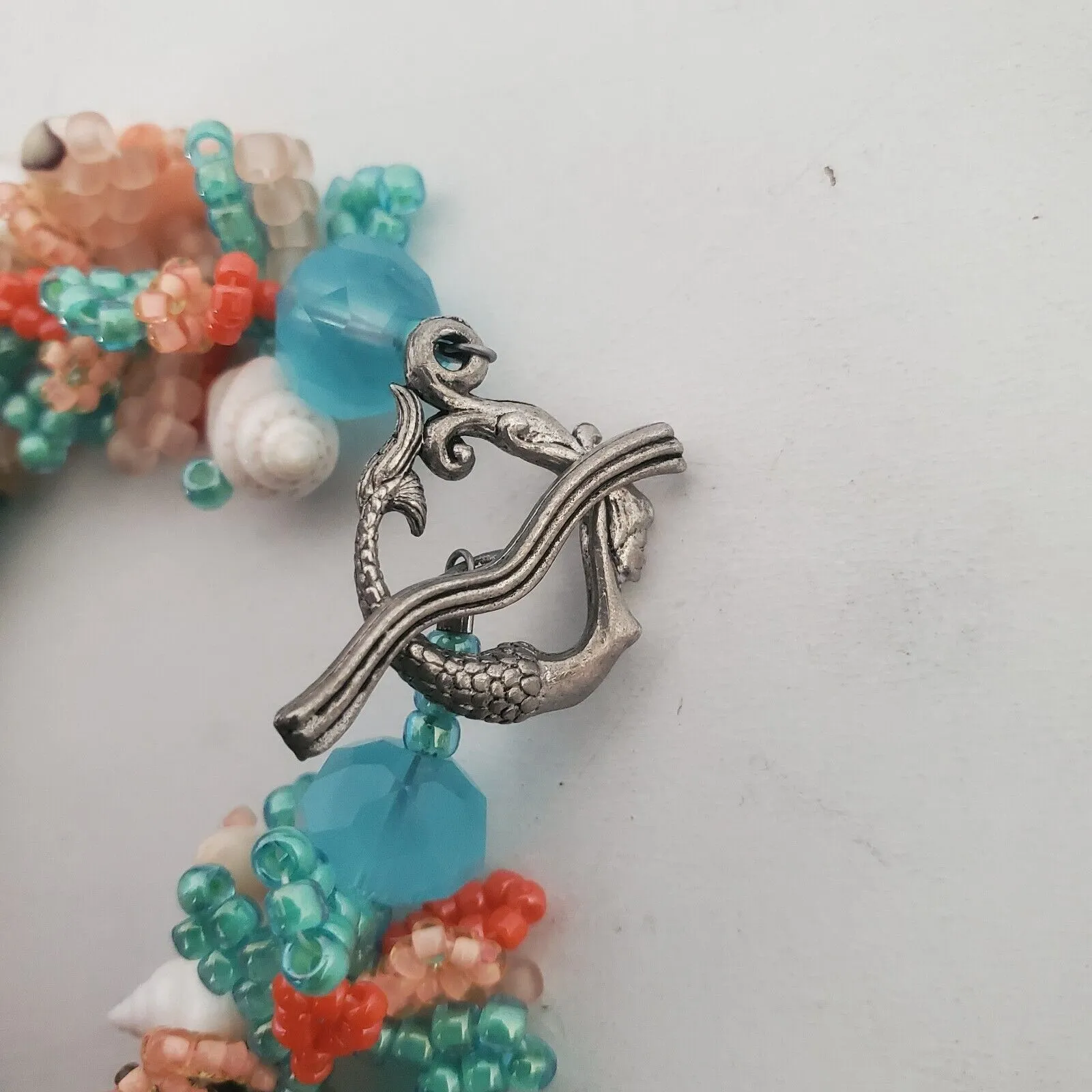 Beaded Bracelet Beach Coral Mini‎ Mermaid Clasp Shells Summer Vacation Tropical - Image 2