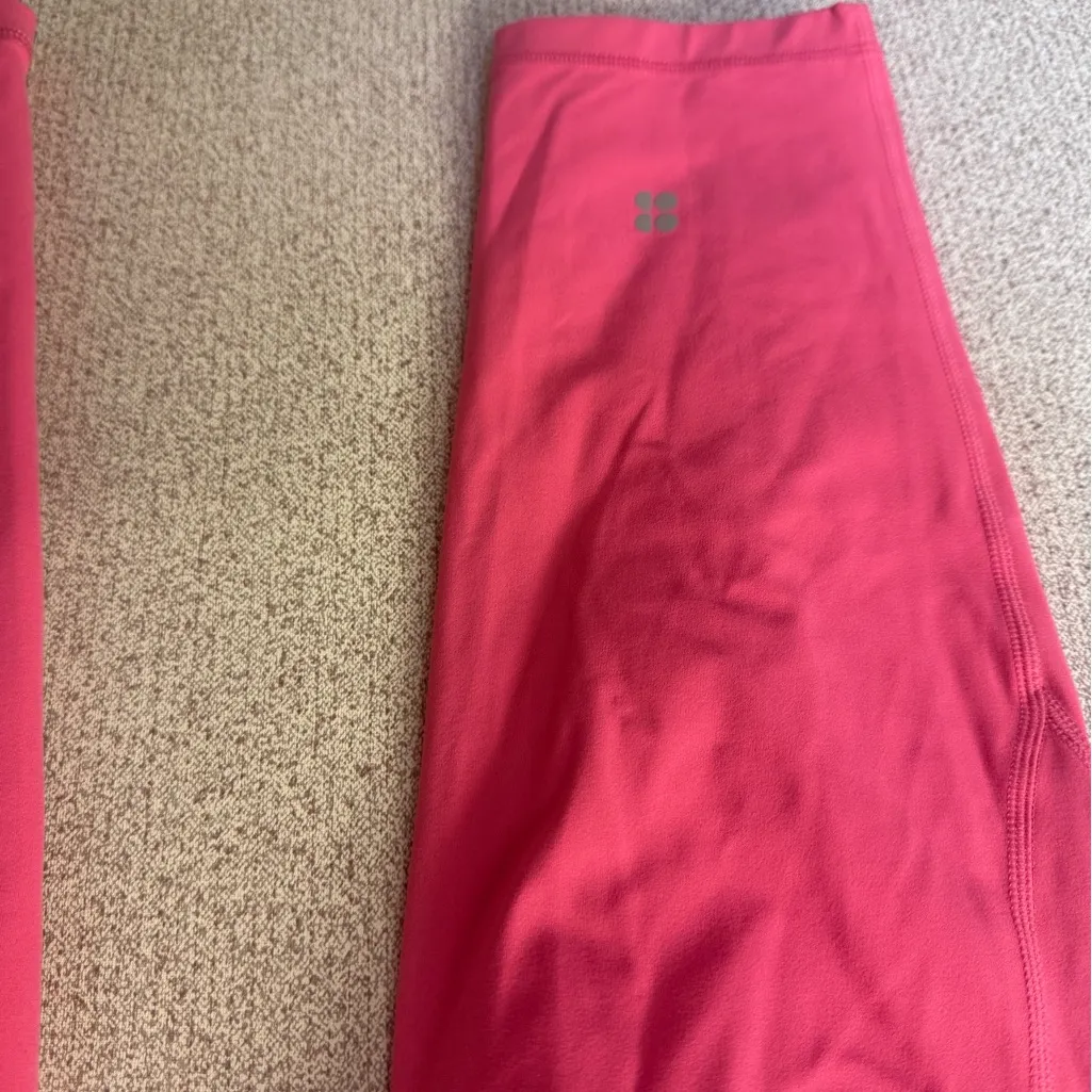 Sweaty Betty Women Size 12 Super Soft 7/8‎ Yoga Leggings Hot Pink Athletic - Image 3
