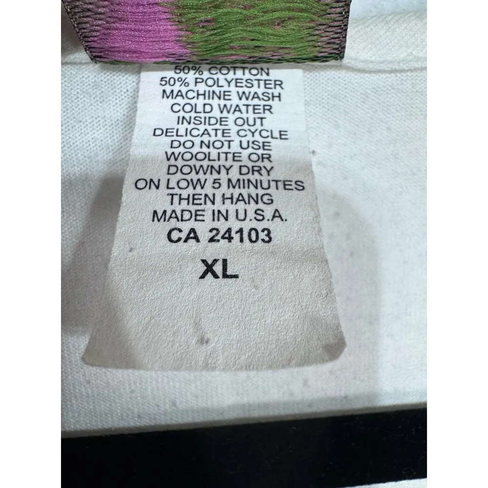 Vintage Cactus California Women's Beaded Lace Floral Applique Top Ivory White XL - Image 6