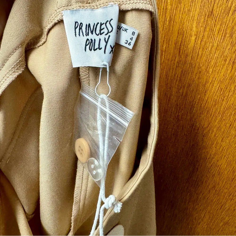 NEW Princess Polly Veronika Pants Flare Leg Trousers Beige US 4 NWT - Image 10