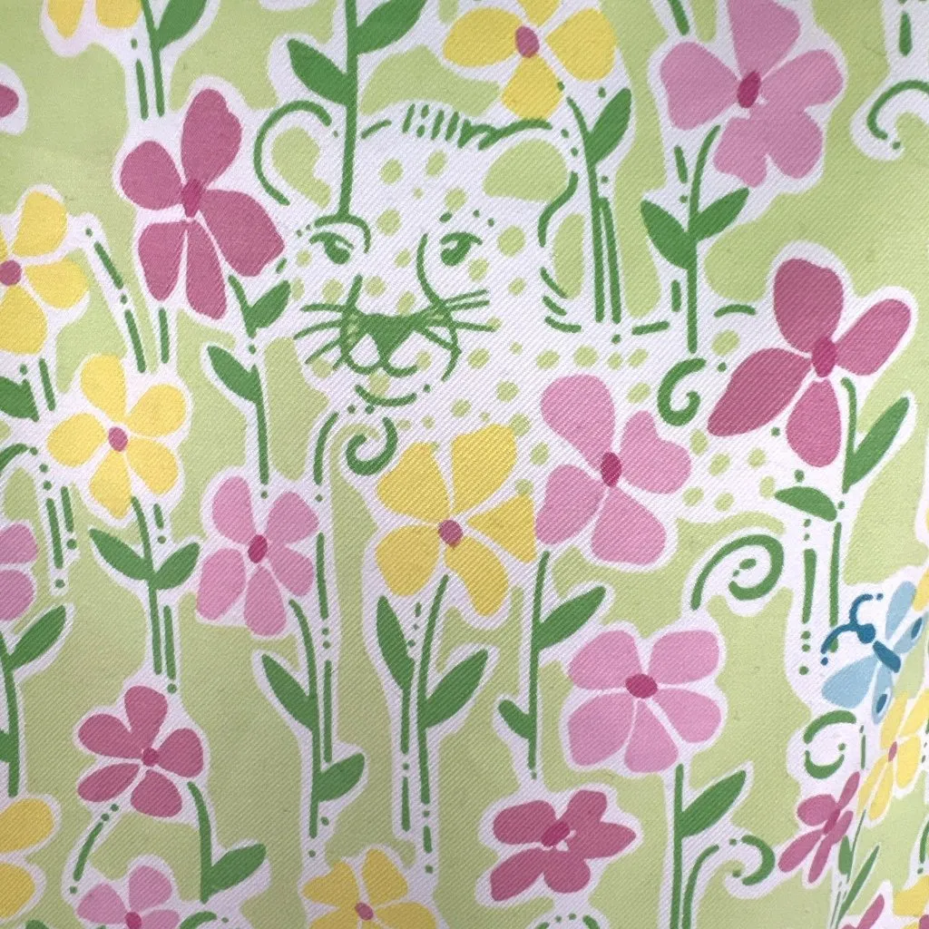 Lilly Pulitzer Vintage Sz 8 Skort White Label Cats Pink Yellow Green Blue - Image 2