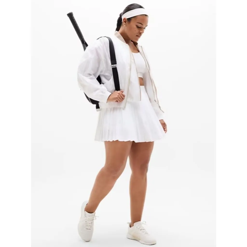 Athleta S Power Serve Convertable Jacket Bright White/Gold Small - Image 6