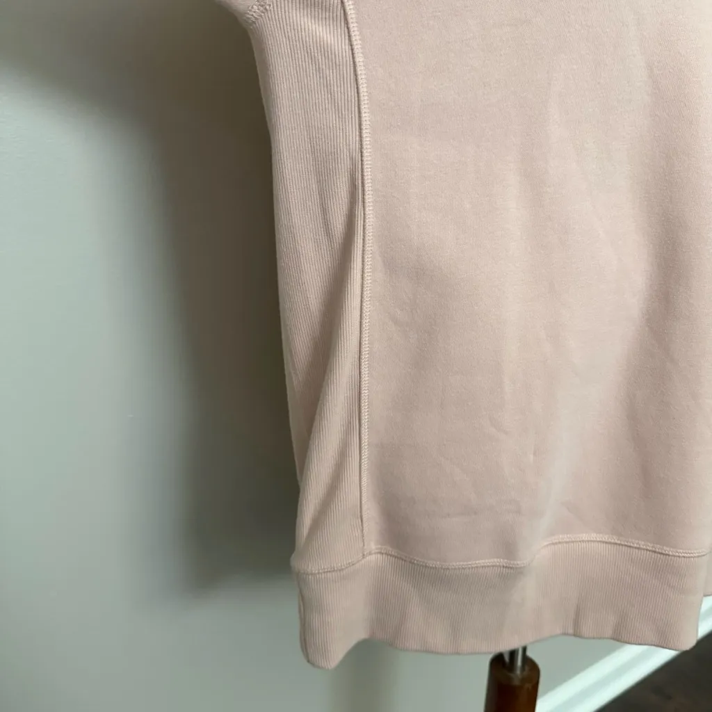 All In Motion Sweatshirt Cotton Fleece Crew Neck Mid Weight Lounge Athletic Pink - Image 6