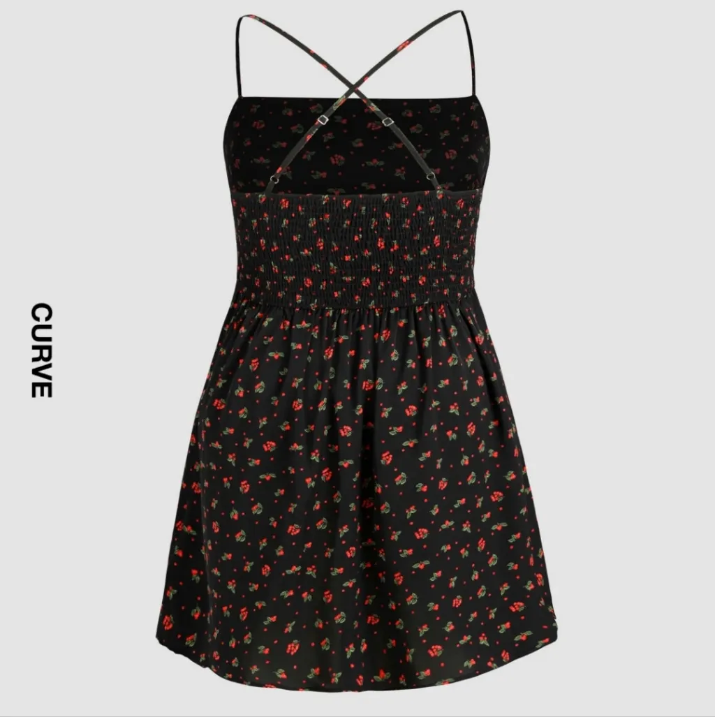 Cider Black Floral Coquette Cottagecore Milmaid Y2k Dress 1XL - Image 3