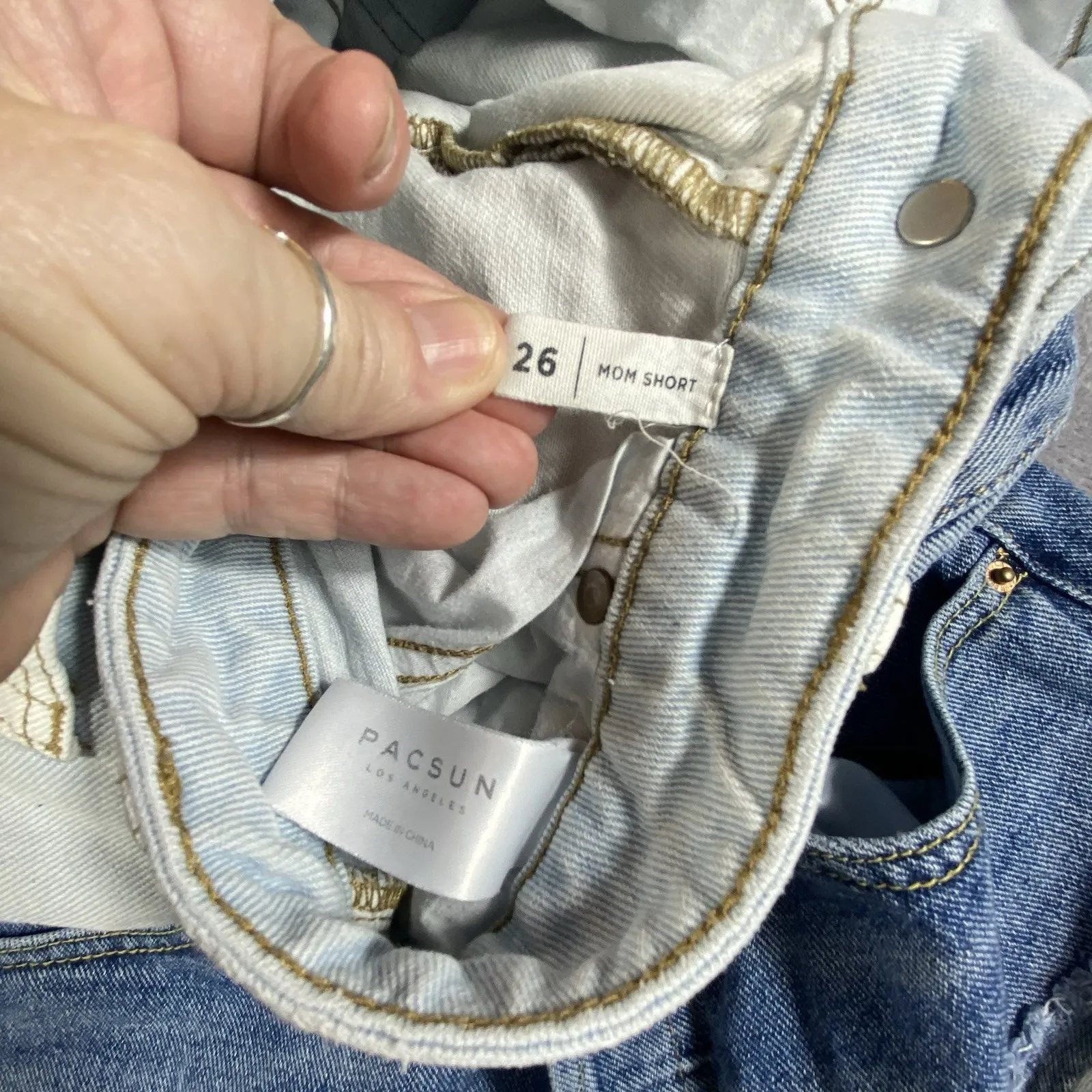 Pacsun‎ Mom Shorts & High Rise Vintage Cut Off Sz 26 Distressed Hipster 2 Pair - Image 6