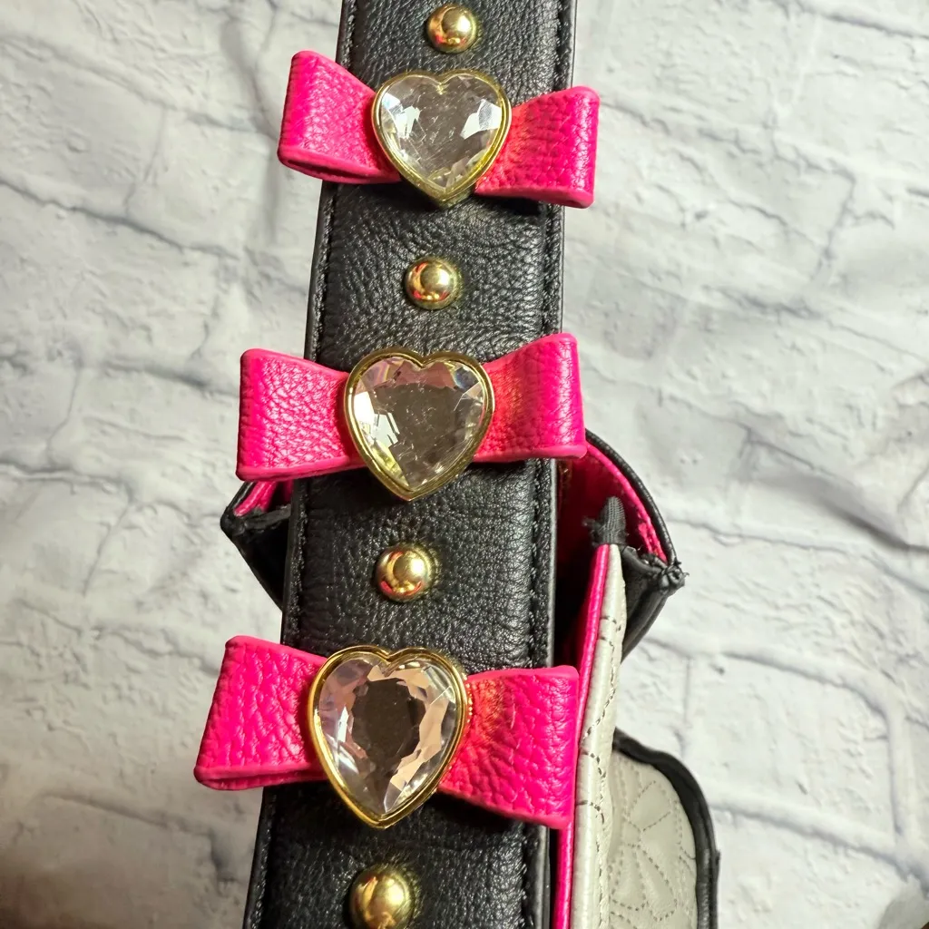 Betsey Johnson Sample: Quilted Tote Bag with Pink Bows and other Accents - Image 6