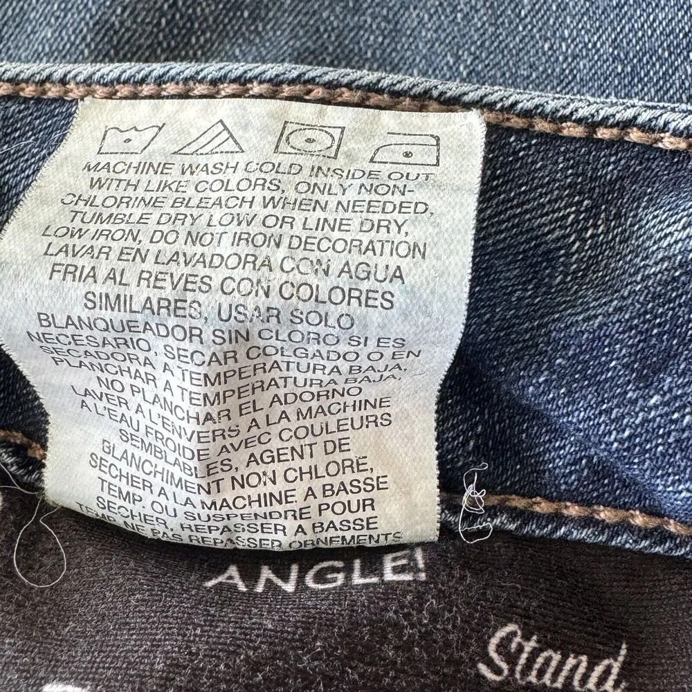 Lee Womens SZ 14S SHORT Straight Leg Jeans Mid-Rise Pockets Zip-Fly Stretch Blue - Image 10