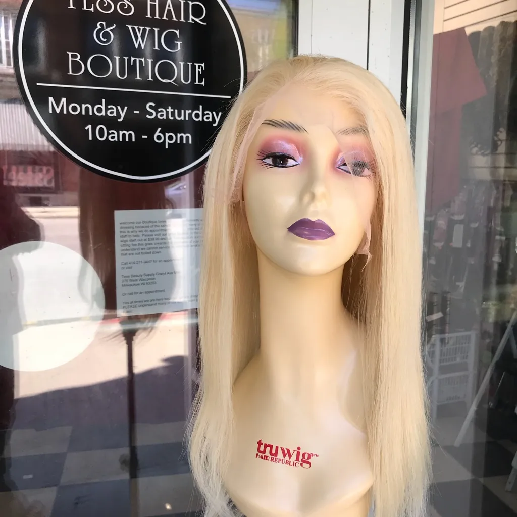 Fulllace Wig Blonde Human hair 16 inc 180DN Remy - Image 2