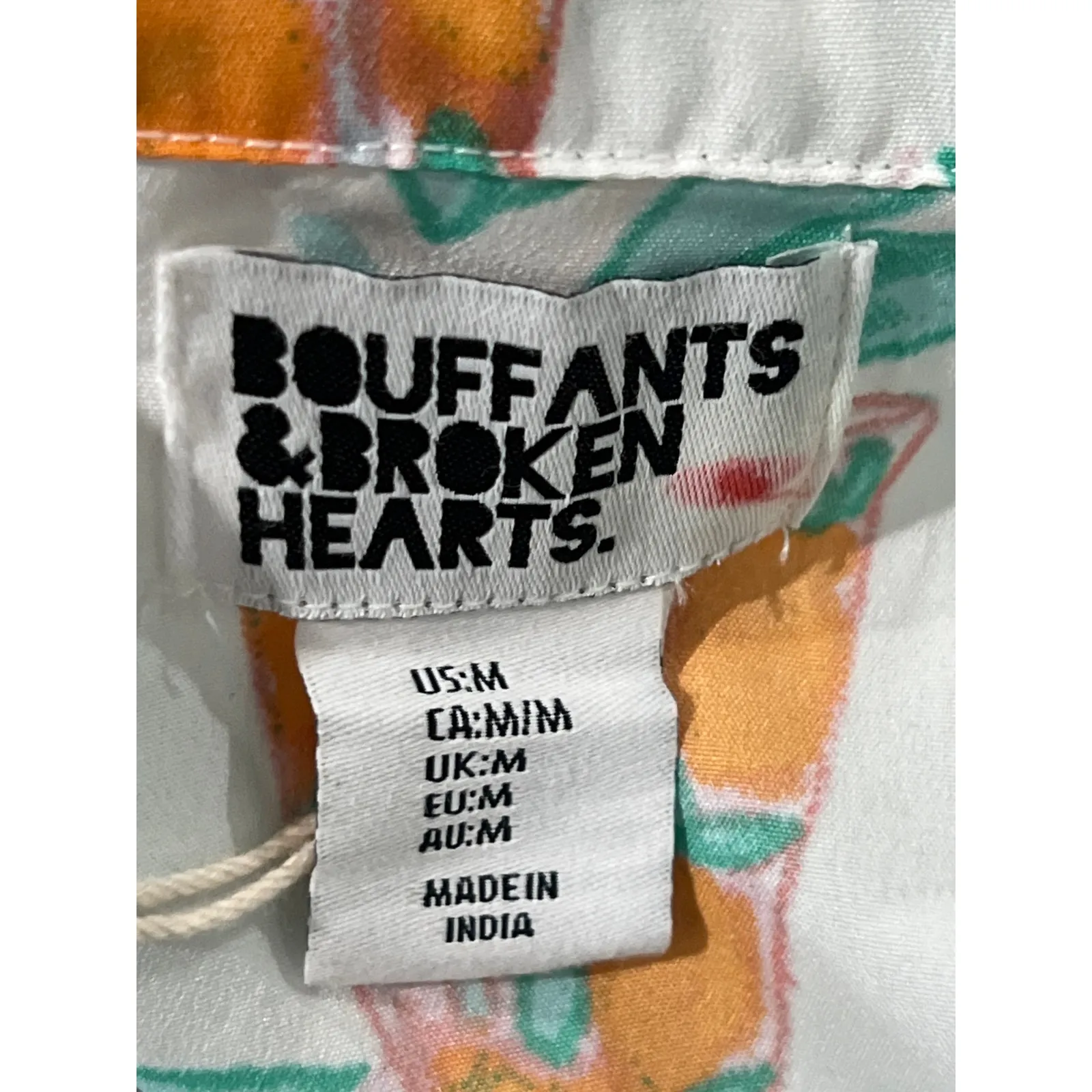 Bouffants & Broken Hearts Lemonade Print Pajama Shirt Women's Size M Quirky Fun White Size M - Image 7