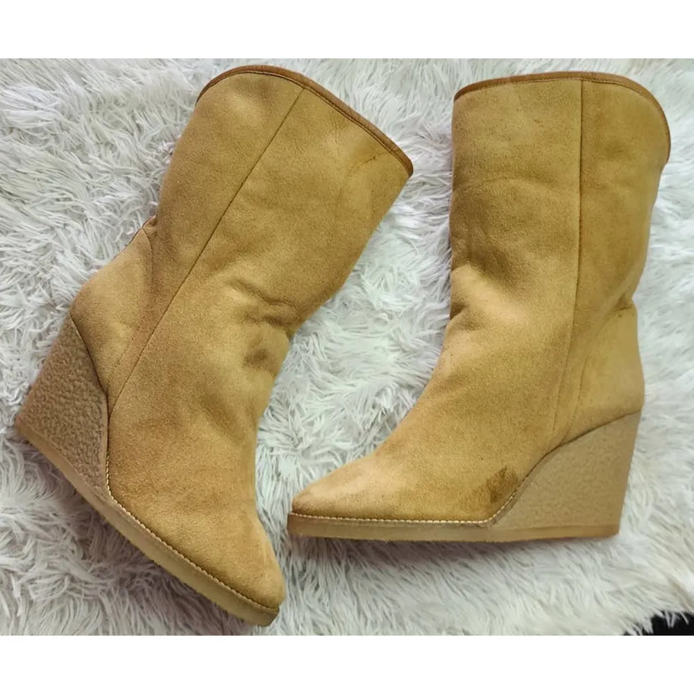 Isabel Marant  Totam Shearling Wedge Boots 40 - Image 3