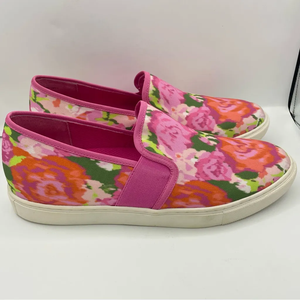 Isaac Mizrahi Live! Daphney floral canvas slip-on sneakers women’s Size 10M - Image 2