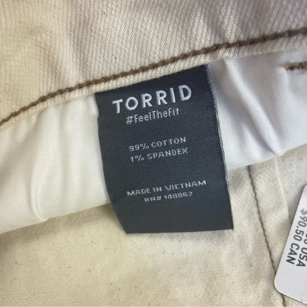 Torrid A Line Button Fly Natural Mini Denim Jean Skirt New 16 40” Waist Women’s - Image 11