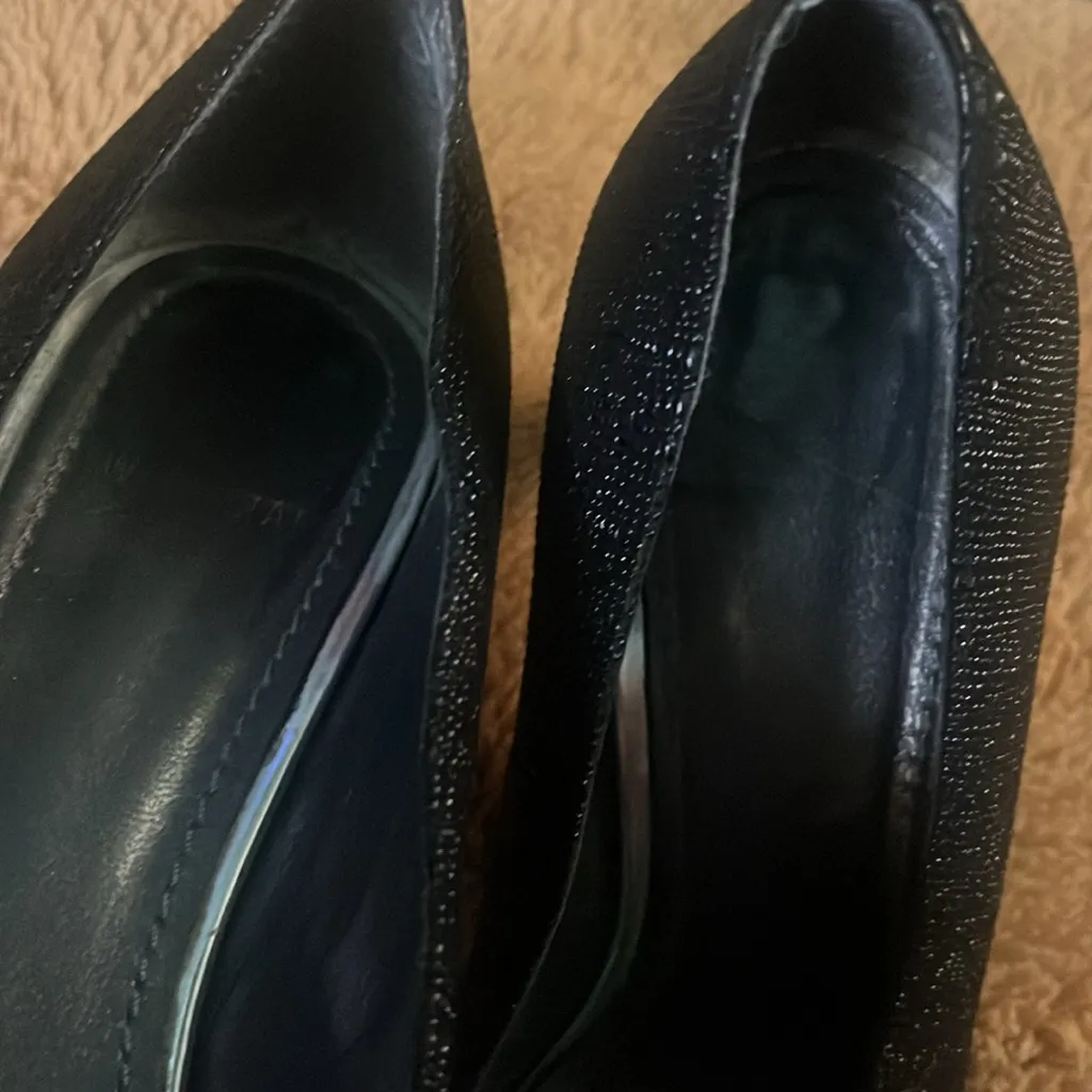 Stuart Weitzman Black Sparkle Heels - Image 13