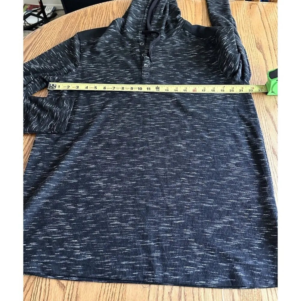 Rock And Republic Long Hoodie V Neck Size Large Active Wear  Lightweight - Image 6