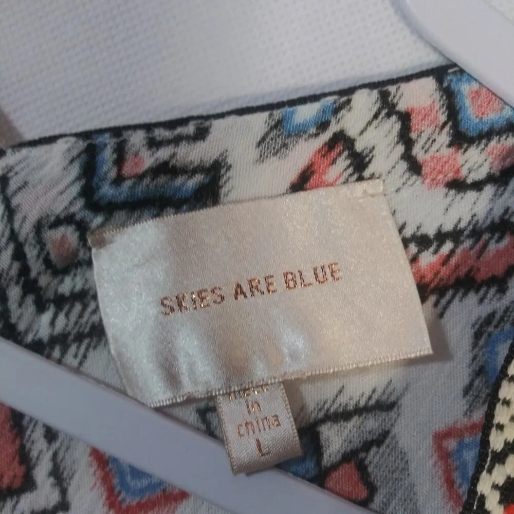 Skies Are Blue Light Weight Fringe Open Shrug Cardigan Beachy Boho Size L - Image 8