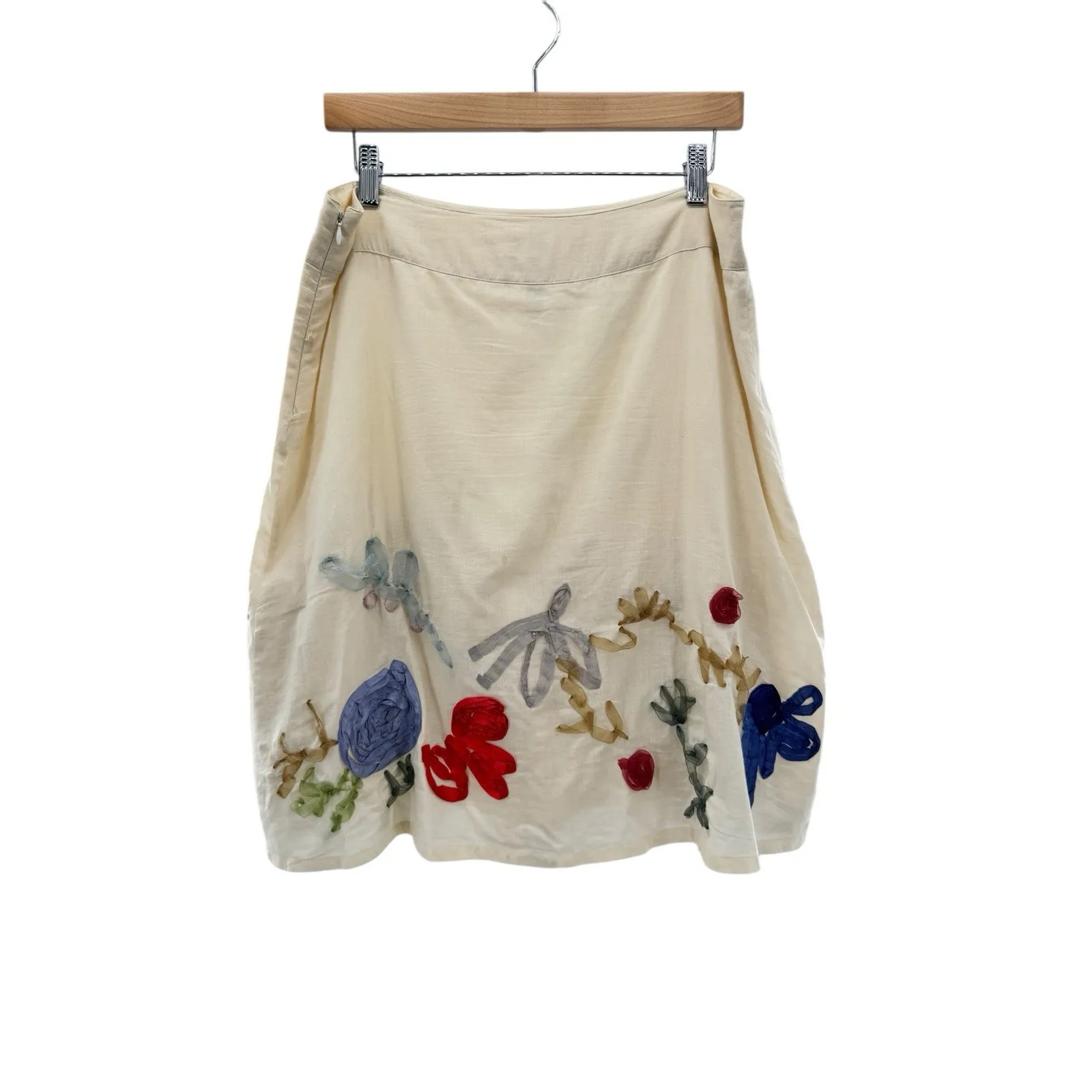 Anthropologie Skirt 8 KAREN‎ NICOL A-Line SLEEPYHEAD Tulle RARE Ribbon Artsy - Image 4