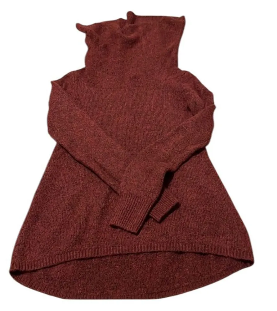 Mossimo szXS/S brownish orangish cowl neck longer in back LS tunic EUC Brown Size XS - Image 1