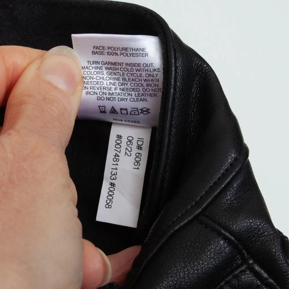 Express Womens Faux Leather Super High Rise Straight Leg Pants Size 10R Edgy Y2K - Image 8