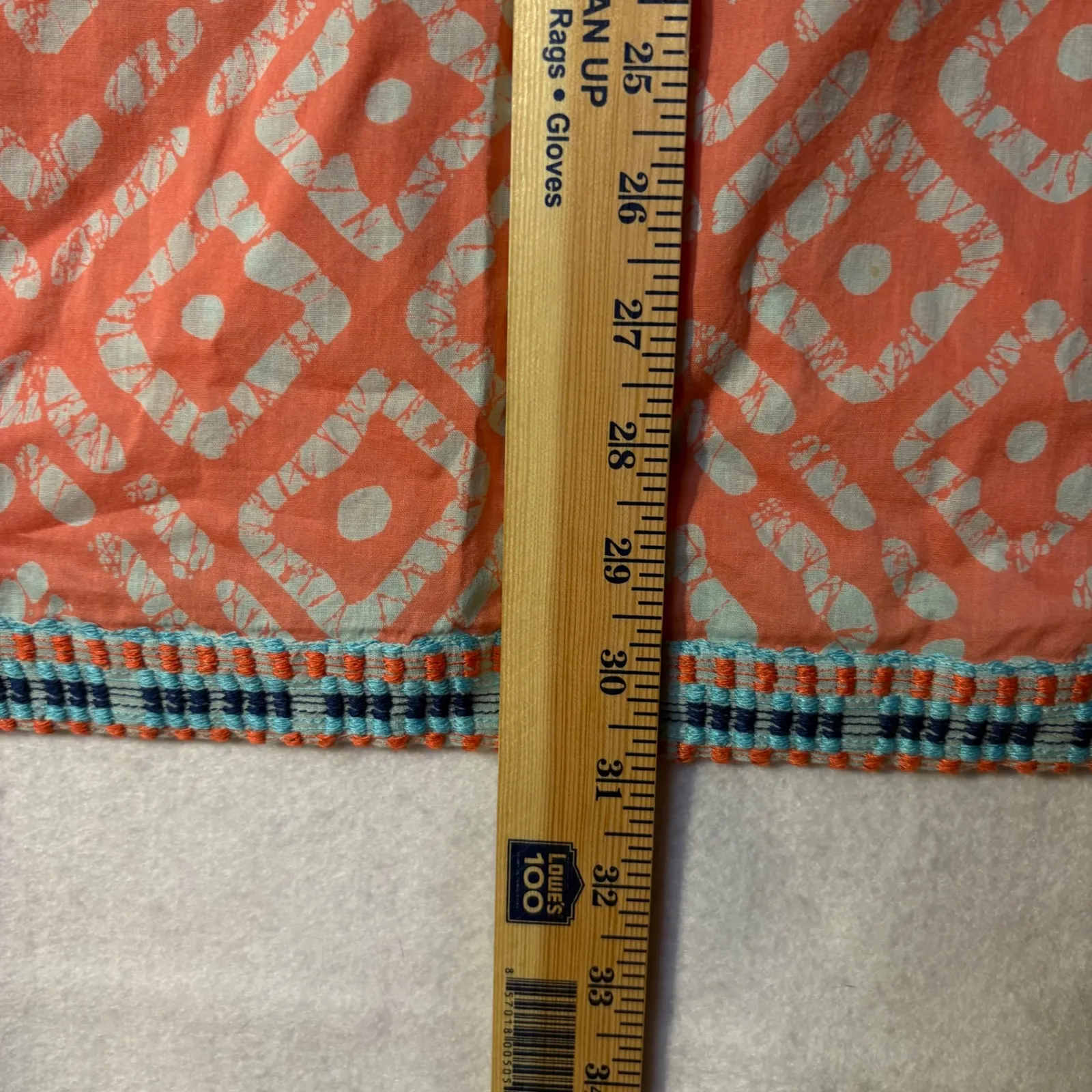 J. McLaughlin Coral Geometric Print Tunic Dress Embroidered resortwear vacay XL - Image 6