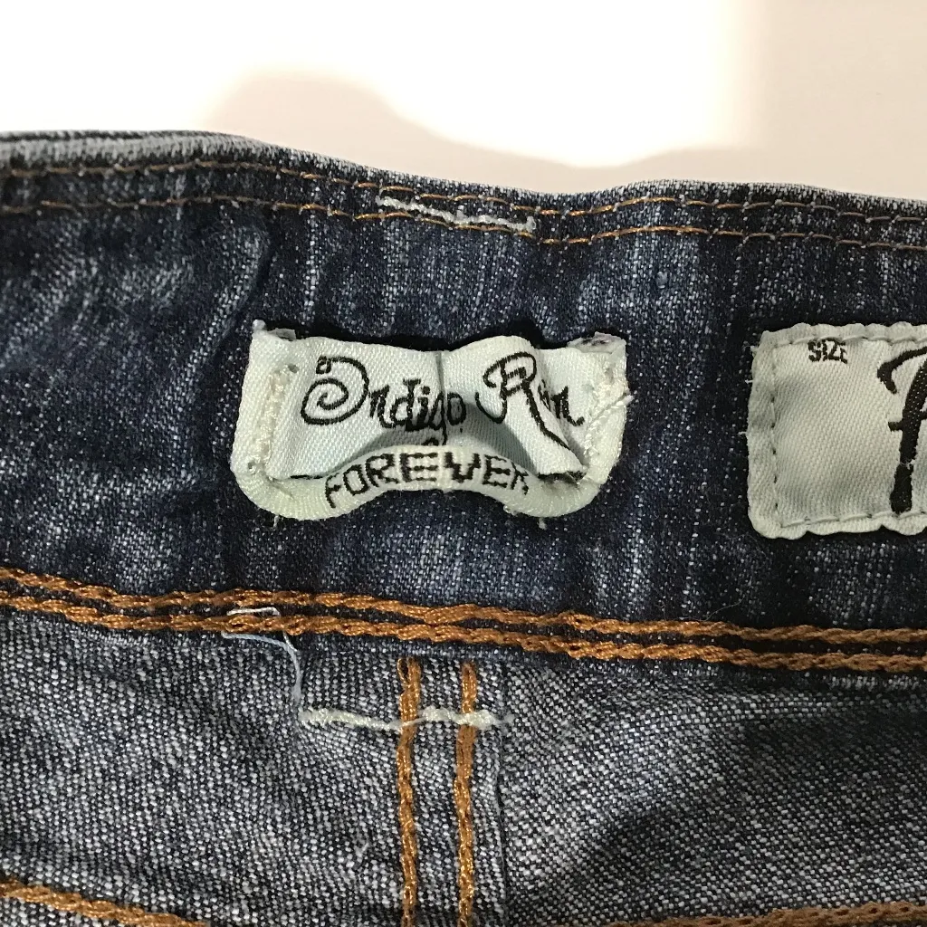 Indigo Rein Ladies Size 7‎ Cuffed Hem Shorts Blue - Image 5