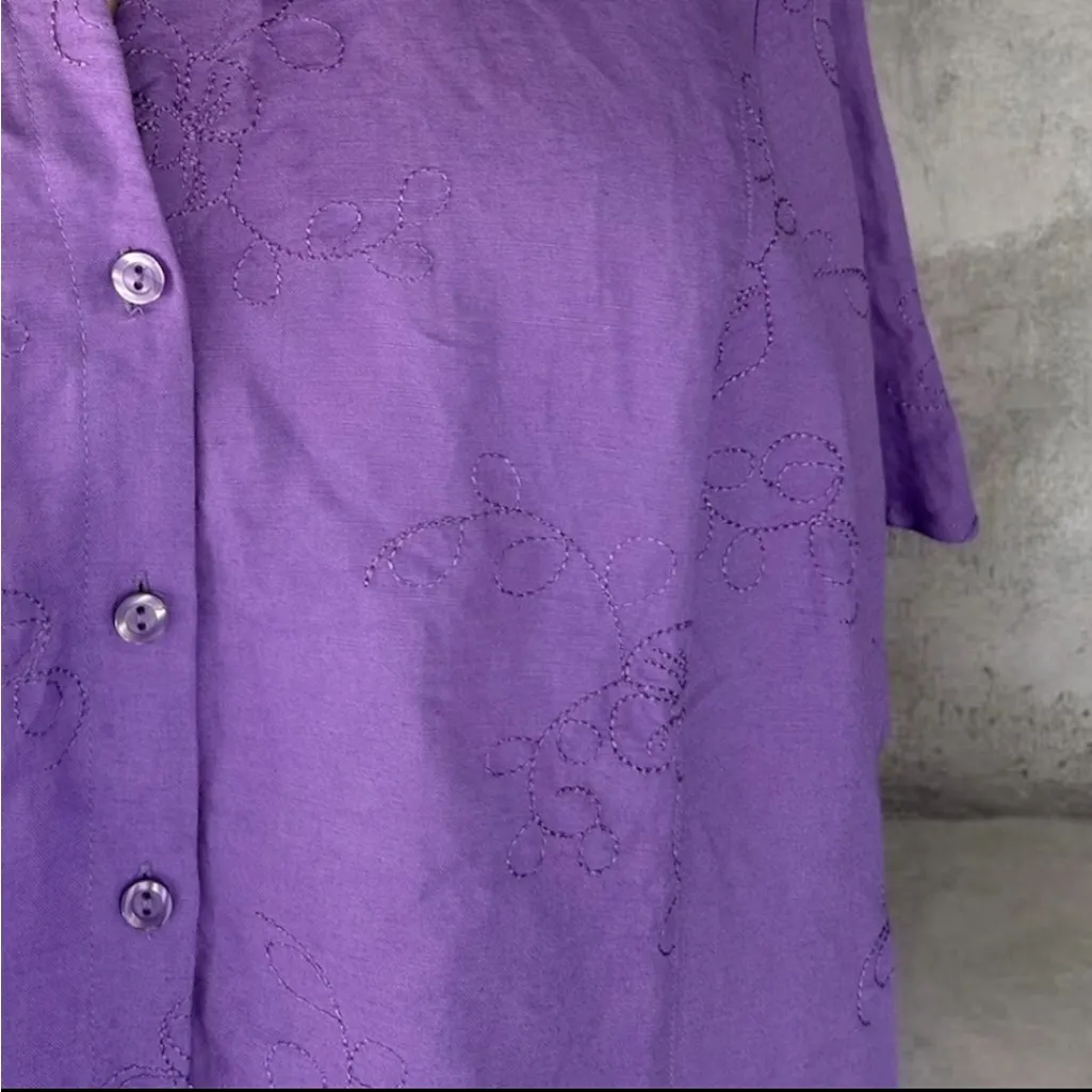 NWT!Maggie Barnes Leon Blend Button Down Needle Point Blouse Size 3X - Image 3