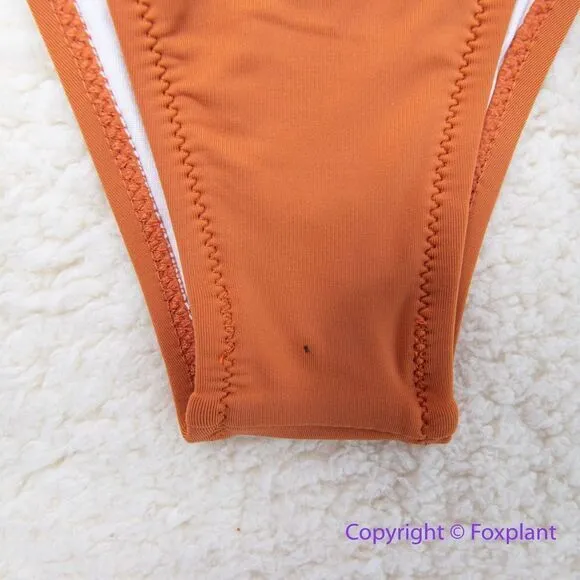 NEW Rhythm Chai Hi-Hip Banded pant Bikini Bottoms‎ color block, size S - Image 3