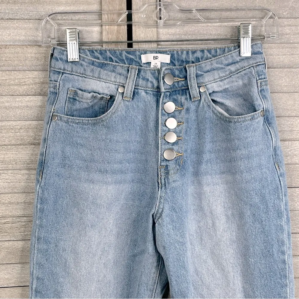 BP High-Rise Mom Jean Button Fly Light Wash-24 - Image 2