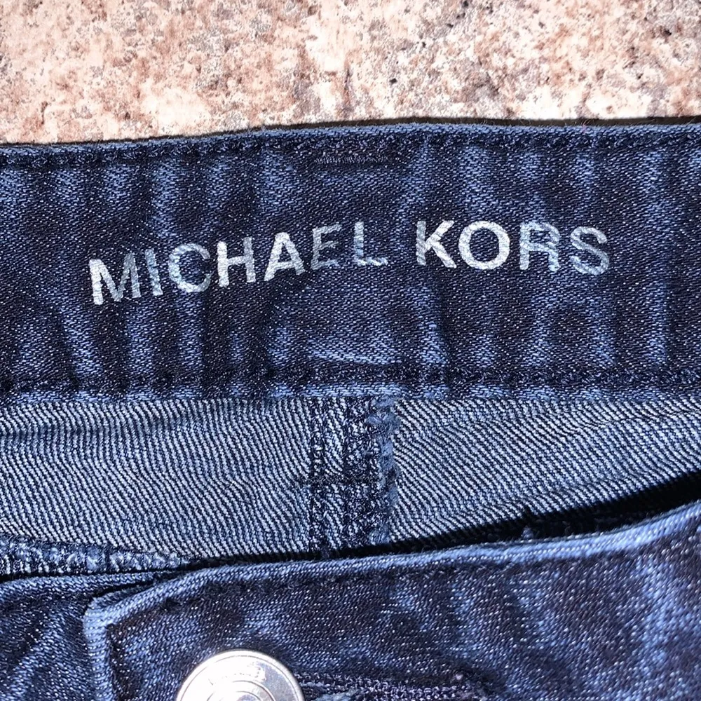 Michael Kors  dark wash sequined MK Bootcut jeans - Image 6