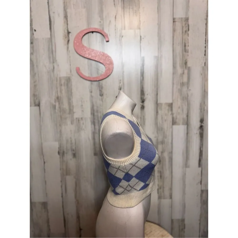 Hollister Argyle Cream with Blue Diamond - Image 2