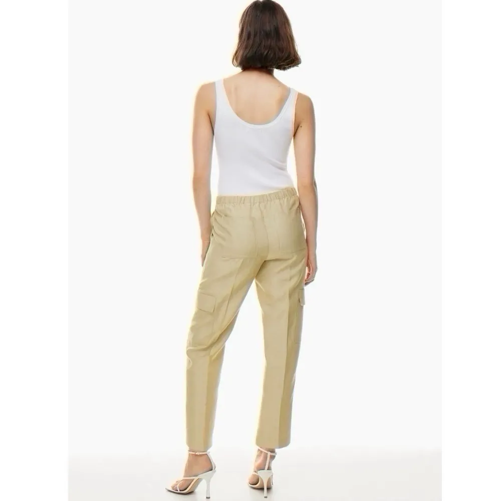 Aritzia Babaton Titan Linen Cargo Pants Humus Beige - Image 10