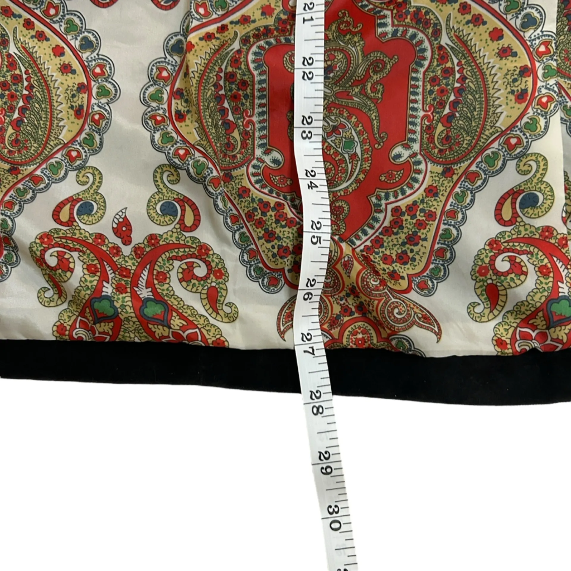 Vintage Old Navy Black Velvet Blazer, Gold Buttons, Paisley Lined XL 100% Cotton - Image 7