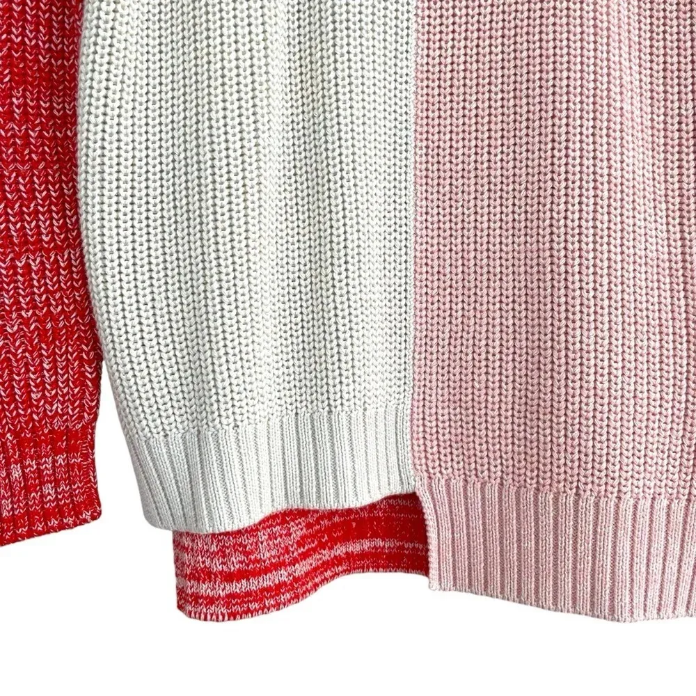 NWT Solid & Striped Sweater Max Asymmetrical Pullover Oversized Colorblock - Image 4