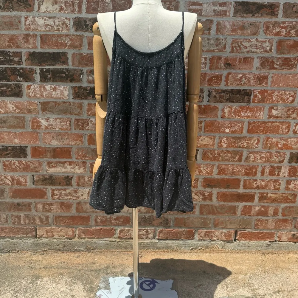 Anthropologie Cece Ditsy Dot Tiered Woven Black Polka Dot Sundress / L / EUC - Image 7