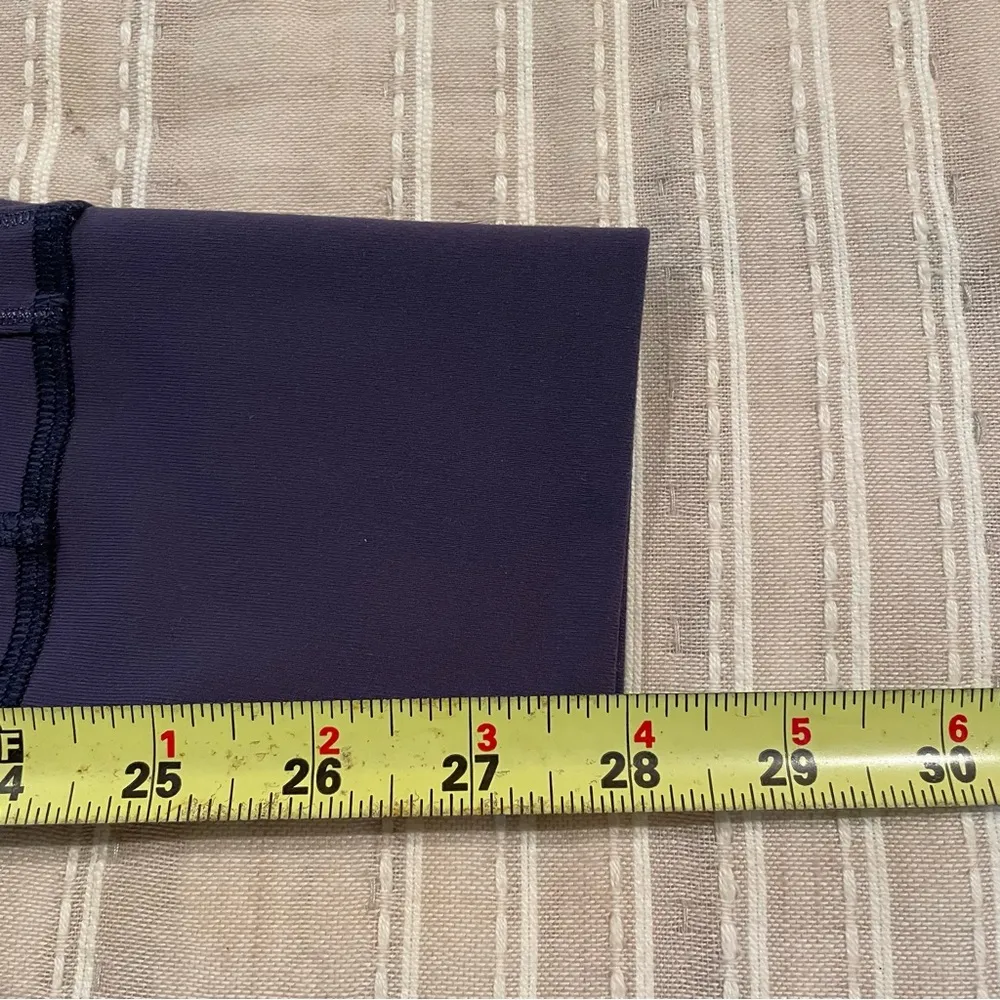Lululemon Sun Salutation Pant Leggings Full On Luon Cadet Blue Purple 4 W5D45S - Image 10